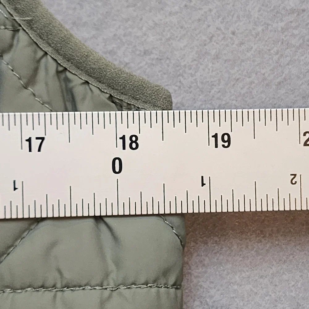 Free Country Womens Quilted Fleece Lined Vest Sage Green Gorpcore Medium